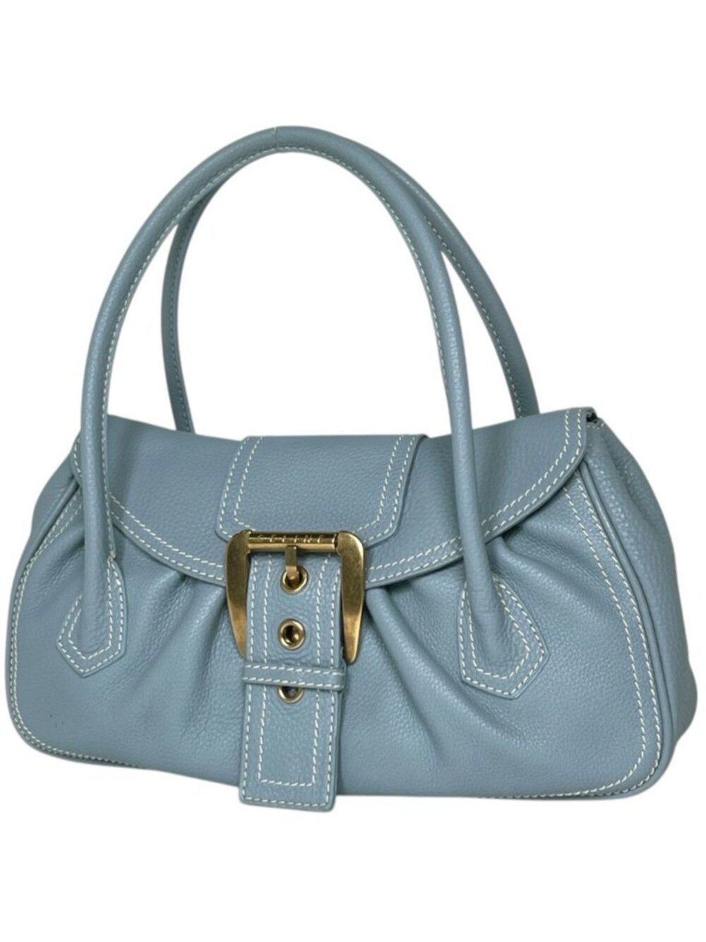 Celine Handbag Leather Light Blue
